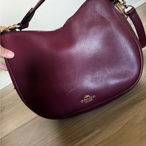 Coach Burgundy Leather Shoulder Bag